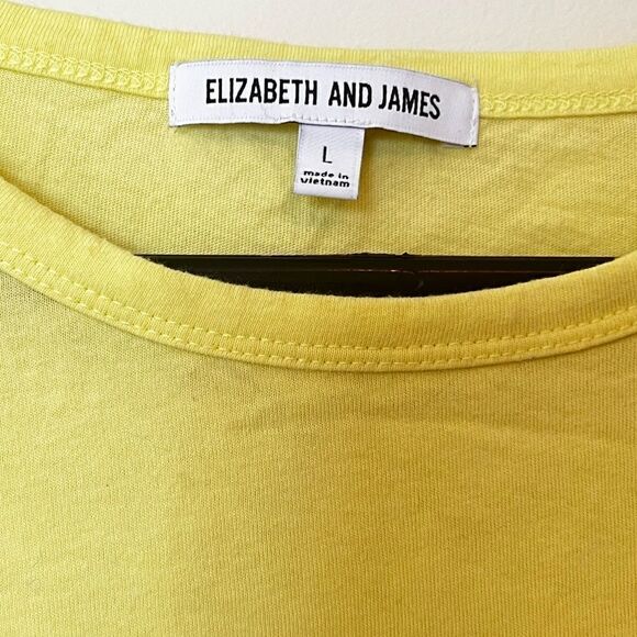 Elizabeth and James Yellow Short Sleeve T-Shirt Women’s Large - Picture 2 of 2